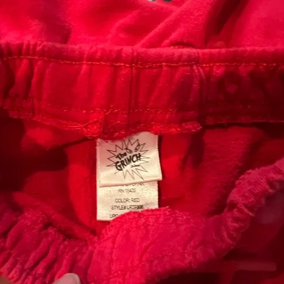 Grinch Kids Matching Set - Red & Heather Gray Holiday Loungewear - Picture 5 of 10